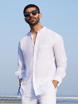 KINGDOM OF WHITE - Zephyr - Full Sleeve Shirt with Mandarin Neck