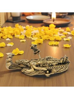 Ritualistic - Pure Brass Vishnu Idol|Divine God Idols|Car Dashboard |1.5x 2.5x 2 Inch