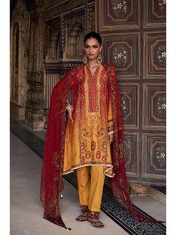 KALISTA - Yellow Kaisha Kurta with Pant and Dupatta (Set of 3)