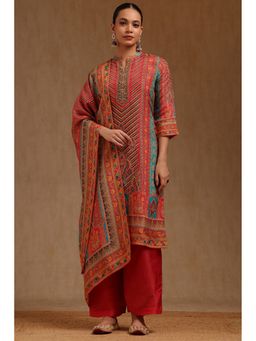 Soch - Pink Shimmer Ethnic Kurta with Pant and Dupatta