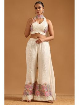 Soch - Cream Georgette Floral Print Sequins Co-Ord's Set
