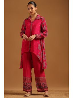 Soch - Pink Crepe Ajrak Co-Ord Set