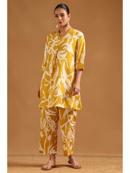 Soch - Yellow Polyester Co-Ord's Set
