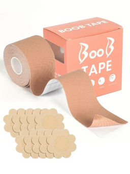 CareDone - Boob Tape kit - Instant Boob Lift Tape with 10 Reusable Pasties (Pack of 10)
