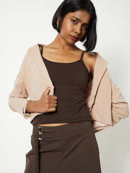 max - Women Solid Brown Camisole