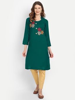 Alavya - Embroidered Woolen Winter Kurta