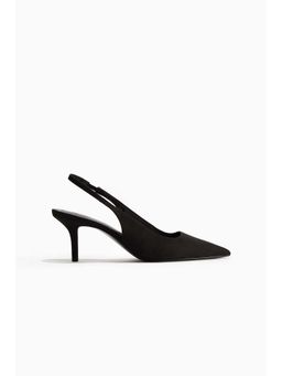 H&M - Women Black Pointed Slingback Heels