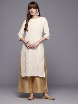 Ahalyaa - Womens Semi Sheer Panneled Kurta