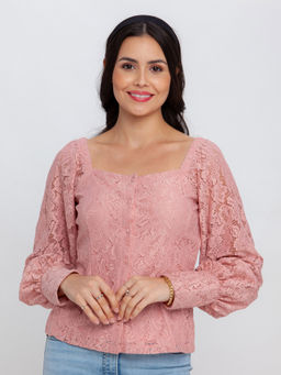 Zink London - Women's Pink Solid Top