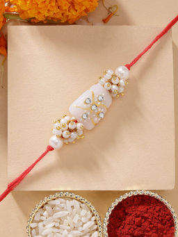 Karatcart - Light Weight Tumble Rakhi with Roli Chawal