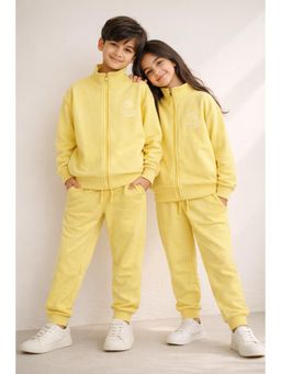 Tales & Stories - Yellow Solid/Plain Full Sleeves High Neck Loungewear Top And Pant