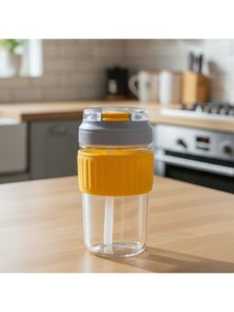 Nertz - Yellow Crystal Grip Mug Borosilicate Glass Sipper 460 ML