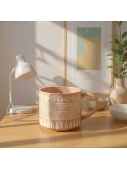 Nertz - Beige Craft Harmony Porcelain Coffee Mug 490 ML