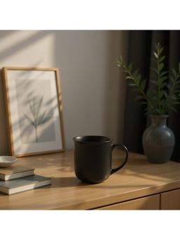 Nertz - Black Aurora Sip Ceramic Coffee Mug Matte 370 ML