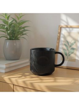 Nertz - Black Linea Noir Porcelain Coffee Mug 370 ML