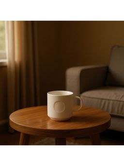 Nertz - White Linea Noir Porcelain Coffee Mug 370 ML