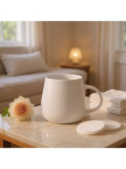 Nertz - White Contour Brew Ceramic Coffee Mug 460 ML