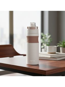 Nertz - White Grip High-Grade Stainless Steel Bottle 600 ML