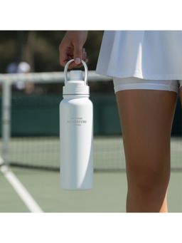 Nertz - White Aerosip Stainless Steel Double Wall Vaccum Water Bottle 1000 ML