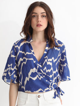 RAREISM - Ezrai Blue Crop Top