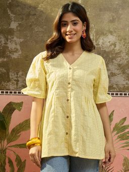 Four Steps - Yellow Pure Schffli Princess Top