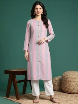Four Steps - Pink Visocose Kurtas