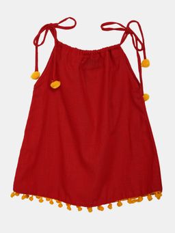 BownBee - Infant Cotton Jhabla- Red
