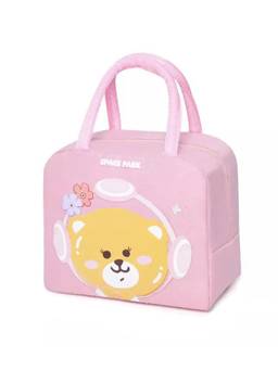House of Quirk - Women Printed Lunch Bag- Pink (Medium)