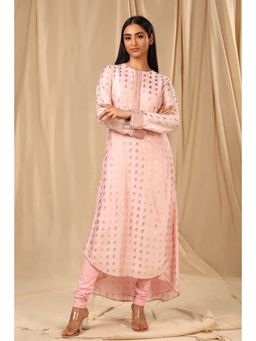 Masaba - Baby Pink Wallflower High Low Kurta (Set of 2)