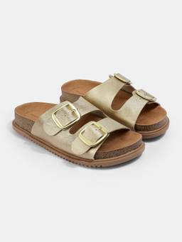 Lemon & Pepper - Women Gold Sandals