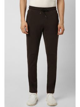 Van Heusen - Brown Solid Slim Fit Casual Track Pants