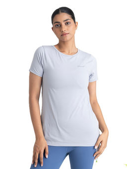 Hunnit - Grey Zen Workout T-Shirt with Back Mesh Panel