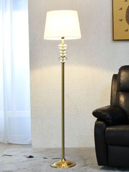 At Home by Nilkamal - Glassio Bubbles Decorative Floor Lamp 158 cm (White & Gold)