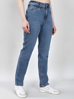 Monte Carlo - Women Blue Straight Fit Light Wash Denim Jeans