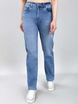 Monte Carlo - Women Blue Straight Fit Light Washed Jeans