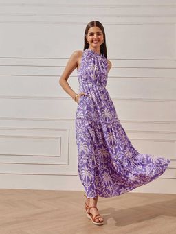 STREET 9 - Women Lavender Printed Dress