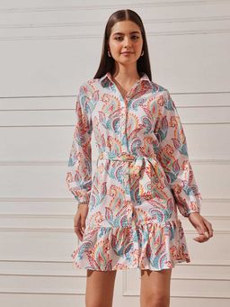 STREET 9 - Women Multi-Color Paisley Printed Dress