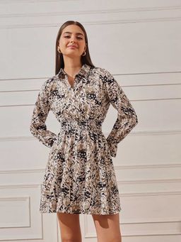 STREET 9 - Women Grey Printed Mini Dress