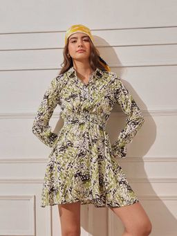 STREET 9 - Women Green Printed Mini Dress