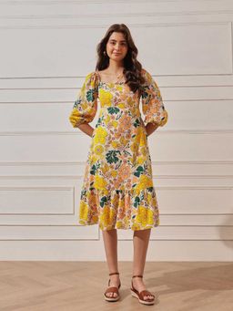 STREET 9 - Women Yellow Floral Printed Dress
