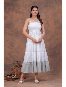 sencei - Women Pearl White Summer Dress