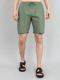 Monte Carlo - Men Regular Fit Solid Green Short