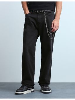 Flying Machine - Men Cobain Loose Fit Black Rinsed Jeans