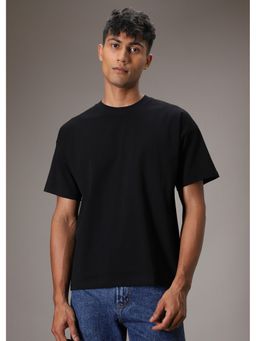 Banana Club - Men Striped Black Oversized Black T-Shirt