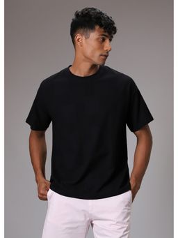 Banana Club - Men Noir Black Patterned T-Shirt