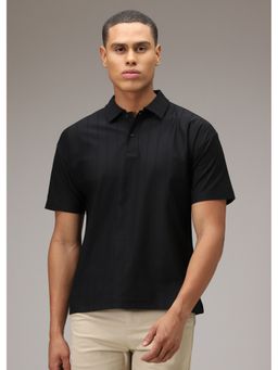 Banana Club - Men Black Striped Polo T-Shirt