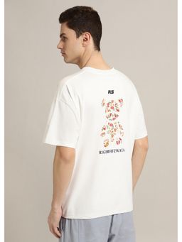Banana Club - Men Bearsy Paisley White Oversized T-Shirt
