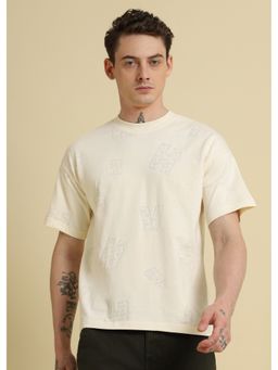 Banana Club - Men Alpha Cream Oversized T-Shirt