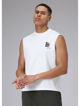 Banana Club - Men Twilight White Printed Tank