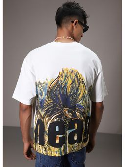 Banana Club - Men Bloomage White Oversized T-Shirt